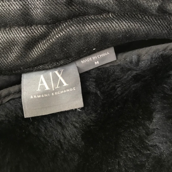 Armani Exchange Black Men's Jacket Moto Style - Picture 2 of 9